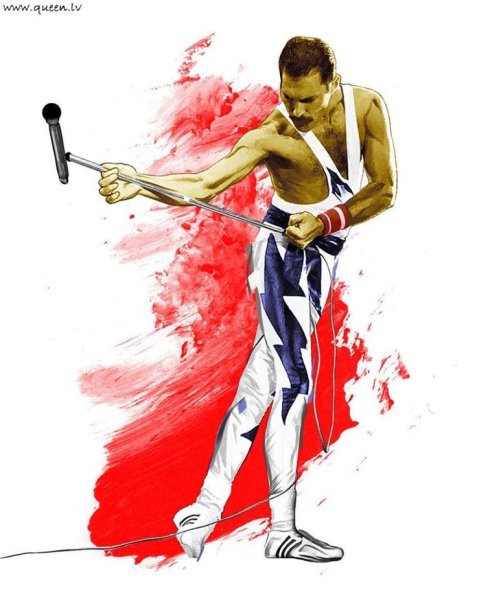 Фредди Меркьюри нарисованный