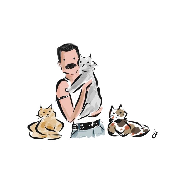 Фредди Меркьюри рисунок