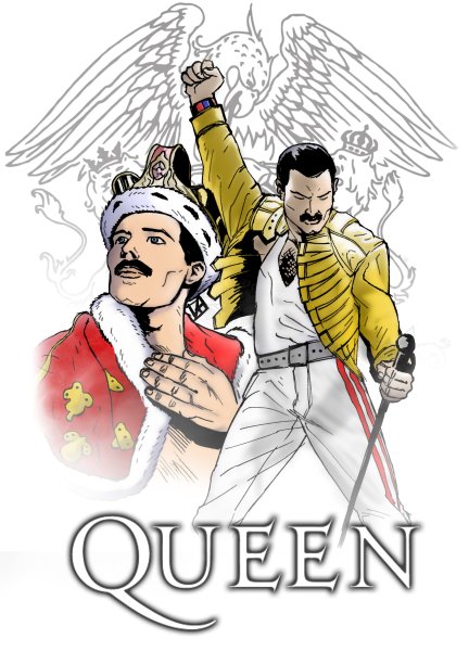 Фредди Меркьюри портрет красками