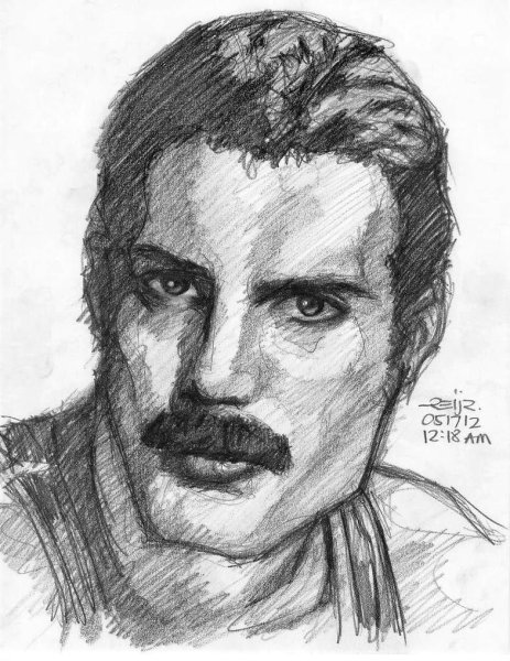 Фредди Меркури рисунок Постер