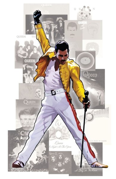 Трафарет Фредди Меркьюри