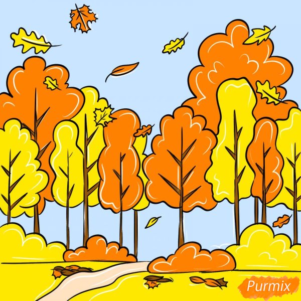 Рисование «листопад, листопад».