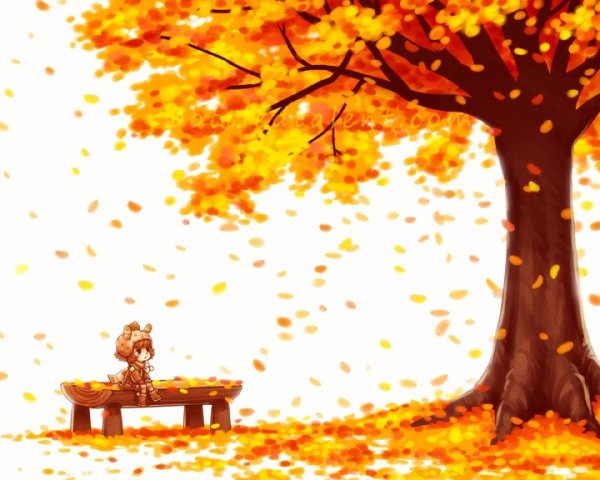 Осенний листопад иллюстрация