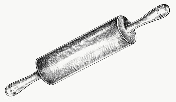 Скалка нарисованная