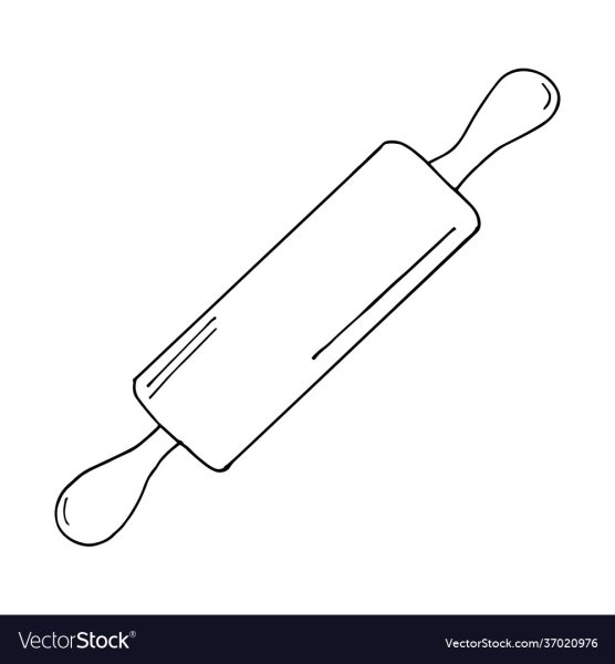 Скалка нарисованная