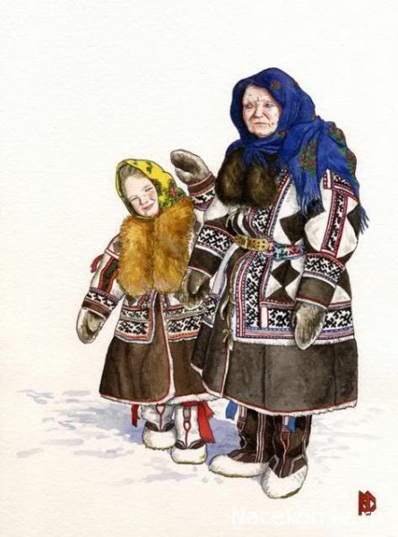 Национальные костюмы чукчи Ханты якуты