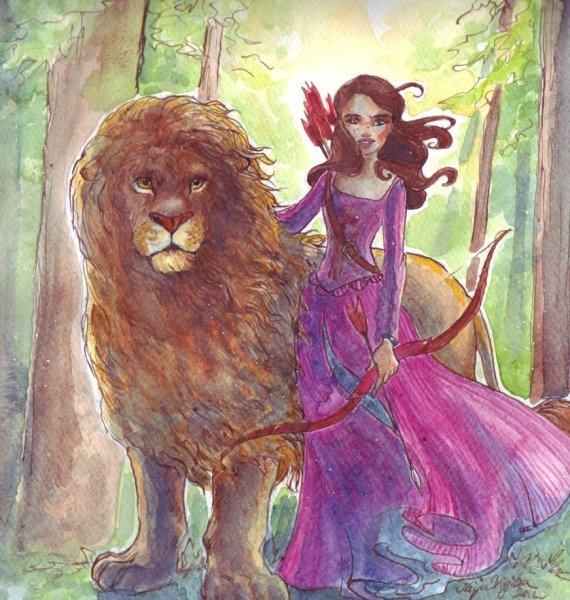 Хроники Нарнии Аслан и Люси