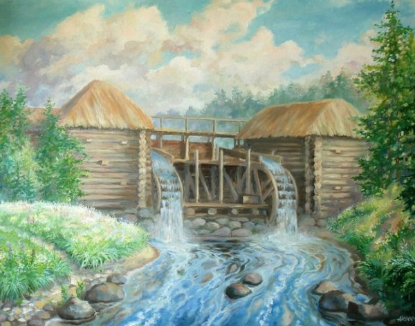 Водяная мельница для детей