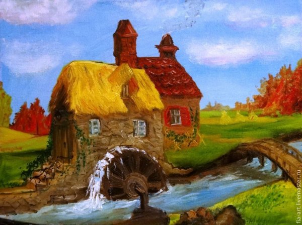 Сказочная водяная мельница