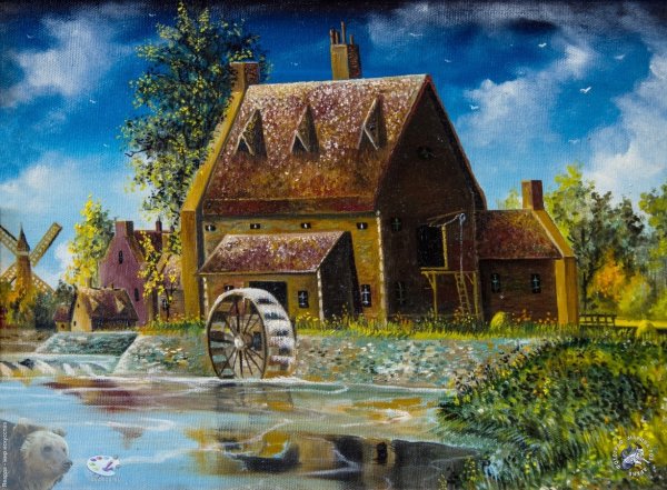 Водяная мельница маслом