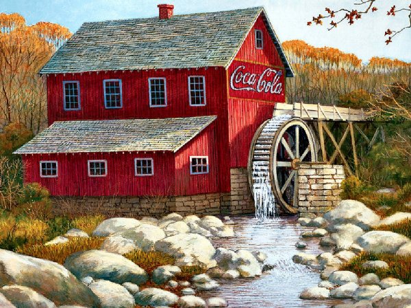 Водяная мельница современная