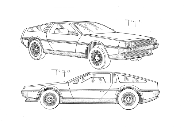 Чертежи Делориан ДМС-12