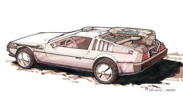 Делориан скетч