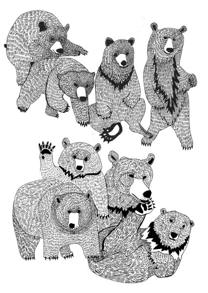 Медведь стилизация