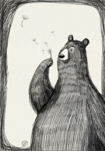 Медведь тату эскиз