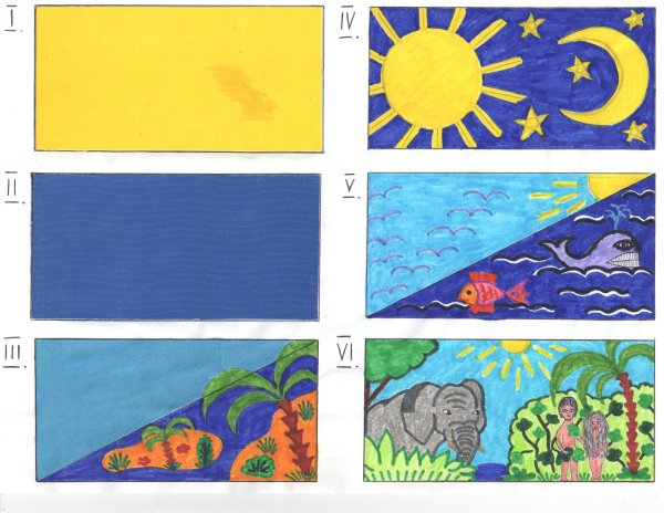 Раскраска Сотворение мира для детей