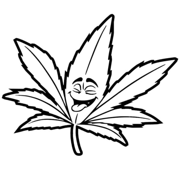 Конопля трафарет