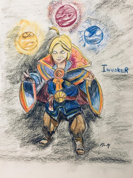 ИНВОКЕР дота 2 карандашом