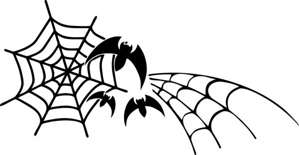 Паутина с пауком на Хэллоуин