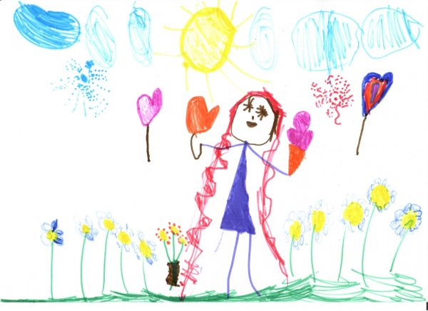 Детский рисунок мамы