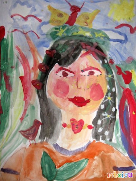 Детский рисунок мамы