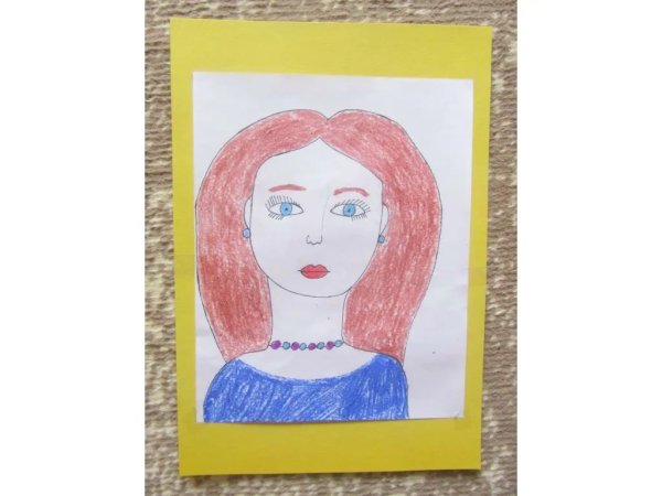 Рисование мамин портрет