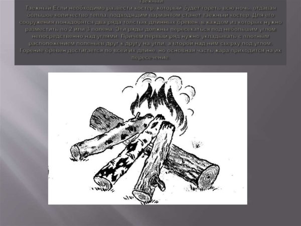 Костер Таежный схема