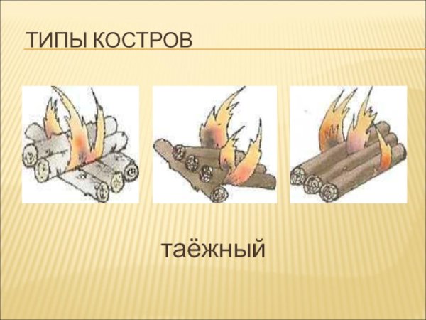 Тип костра Таежный