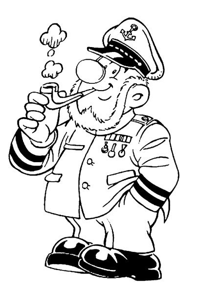 Капитан раскраска