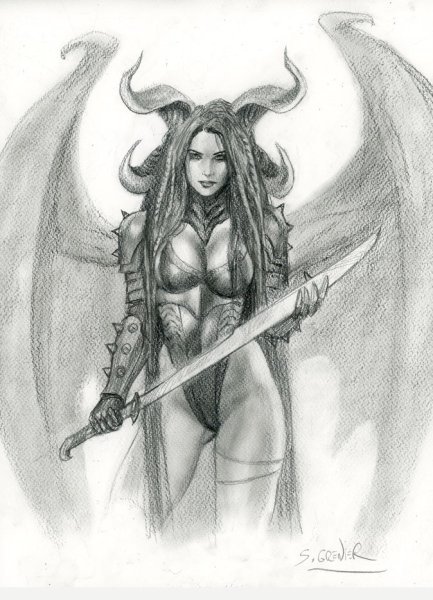 Рисовать демона девушку