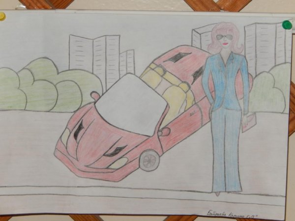 Конкурс детских рисунков моя мама водитель