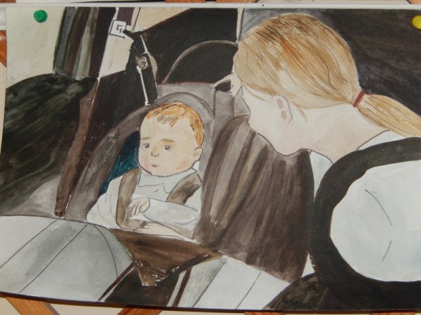 Рисунок моя мама водитель на конкурс