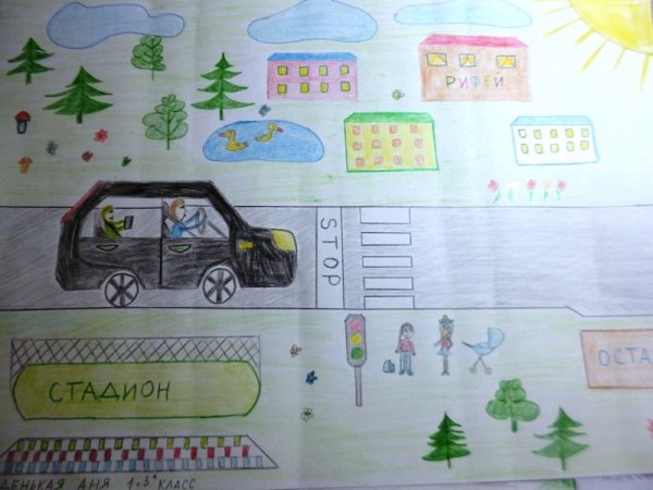 Рисунок на тему моя мама водитель