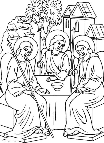 Троица Андрея Рублева прорись