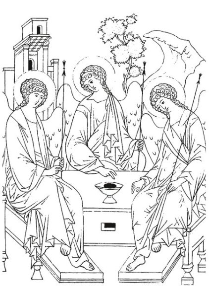 Святая Троица Рублева прориси