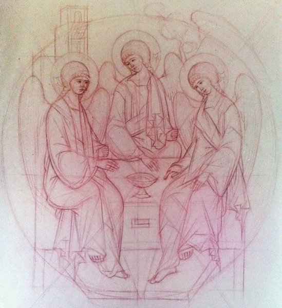 Святая Троица Рублева прориси