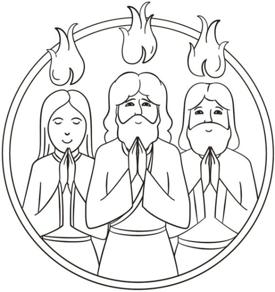 Прорись иконы Троица Рублева