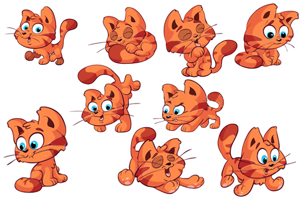 Животные с разными эмоциями