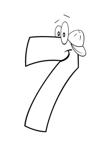 Смешные цифры для раскрашивания