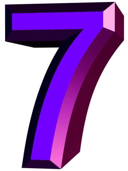 Цифра 7 красивая