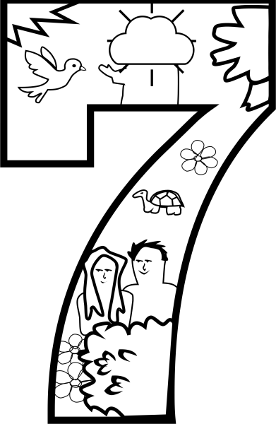 Сотворение мира раскраска