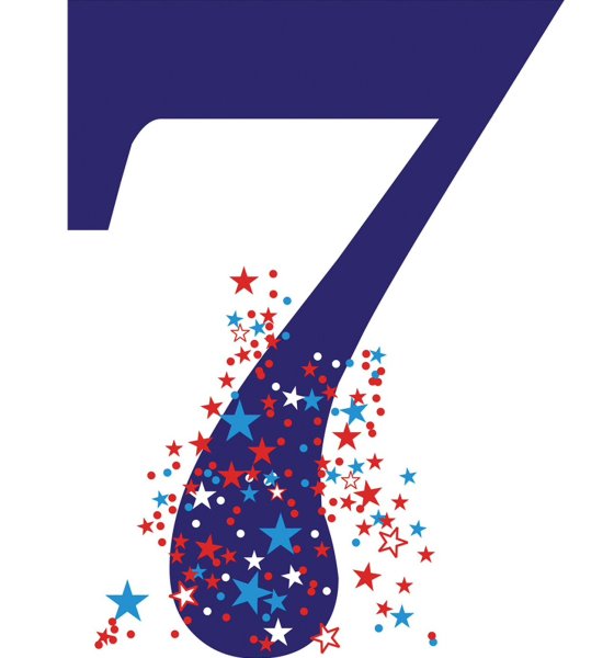 Цифра семь красивая