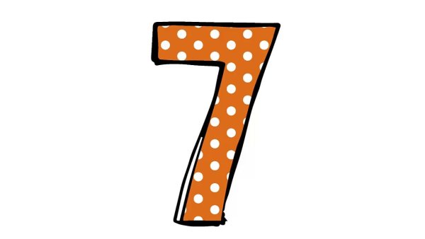 Цифра 7 мультяшная
