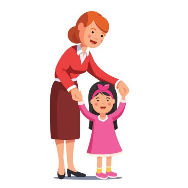 Няня на белом фоне