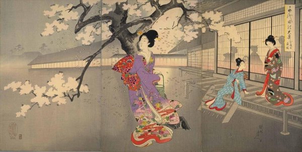 Эпоха Хэйан любование сакурой