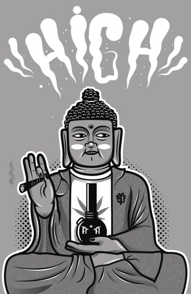 Будда арт смешной