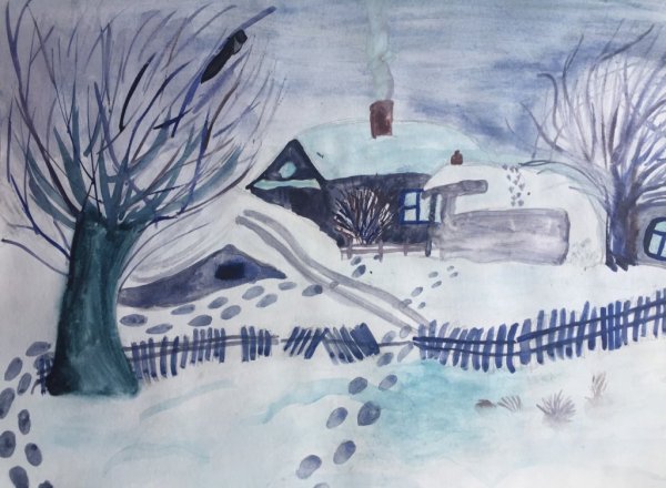 Волшебница зима рисунок