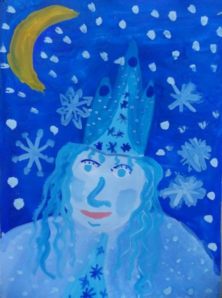 Рисование волшебница зима