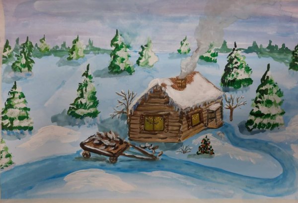 Рисование волшебница зима