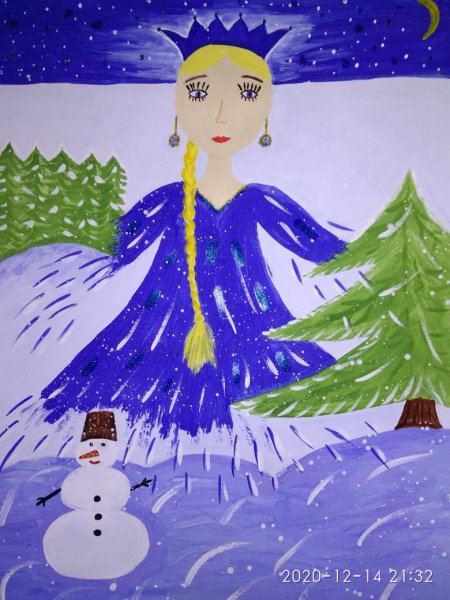 Творческие работы детей на тему Чародейка зима